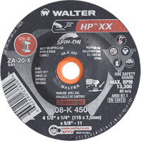 Double-X Depressed Centre Grinding Wheel, 4-1/2" x 1/4", 5/8"-11 Arbor, Type 27S PB Rental Co. Ltd.