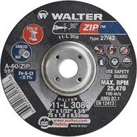 Zip Cutting and Grinding Wheel, 3" x 1/13", 3/8" Arbor, Type 27, 60 Grit, Aluminum Oxide PB Rental Co. Ltd.