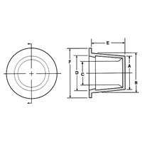 Plastic End Cap, 1/2" Dia. PB Rental Co. Ltd.
