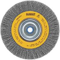 Crimped Bench Wire Brush, 6" Dia., 0.014" Fill, 5/8" - 1/2" Arbor PB Rental Co. Ltd.