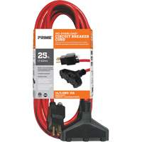 Cordon rallonge en vinyle, Ext&eacute;rieur, SJTW, AWG 14/3, 15 A, 3 prise(s), 25' PB Rental Co. Ltd.