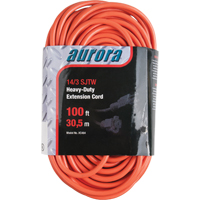 Vinyl Extension Cord, Outdoor, SJTW, 14/3 AWG, 13 A, 100' PB Rental Co. Ltd.