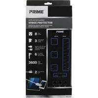 Limiteurs de surtension avec chargeur USB, 8 Prises, 3600 J, 1875 W, Cordon 6' PB Rental Co. Ltd.