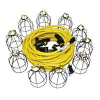 LED Stringlights, 10 Lights, 100' L, Metal Housing PB Rental Co. Ltd.