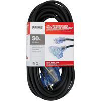 All-Rubber Extension Cord, Outdoor, SJOOW, 12/3 AWG, 15 A, 3 Outlet(s), 50' PB Rental Co. Ltd.