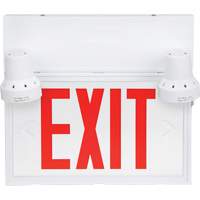 Exit Sign with Security Lights, LED, Battery Operated/Hardwired, 12-1/10" L x 11" W, English PB Rental Co. Ltd.
