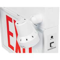 Exit Sign with Security Lights, LED, Battery Operated/Hardwired, 12-1/10" L x 11" W, English PB Rental Co. Ltd.