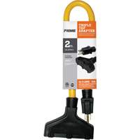 Triple Tap Adapter, Outdoor, STW, 12/3 AWG, 15 A, 3 Outlet(s), 2' PB Rental Co. Ltd.