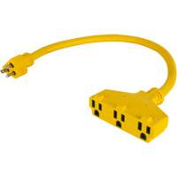 Extension Power Adapter, Outdoor, STOW, 12/3 AWG, 15 A, 3 Outlet(s), 2' PB Rental Co. Ltd.