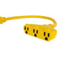 Extension Power Adapter, Outdoor, STOW, 12/3 AWG, 15 A, 3 Outlet(s), 2' PB Rental Co. Ltd.