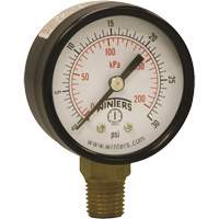 Manom&egrave;tre &eacute;conomique,  2", 0 - 30 psi, Fixation inf&eacute;rieure, Analogique PB Rental Co. Ltd.