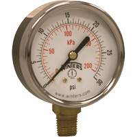 Manom&egrave;tre &eacute;conomique,  2-1/2", 0 - 30 psi, Fixation inf&eacute;rieure, Analogique PB Rental Co. Ltd.