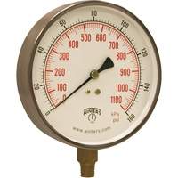 Manom&egrave;tre pour entrepreneur,  4-1/2", 0 - 160 psi, Fixation inf&eacute;rieure, Analogique PB Rental Co. Ltd.
